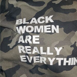 Black women really are everything cropped camo hoodie